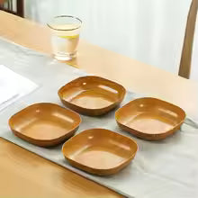 10PCS 14cm Tableware Plastic Round Dessert Plate Japanese-style For Fruit Vegetable Snack Dessert Plate Tray Decorative 2024