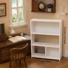 White Miniature Display Bookshelf, Multi Grid Storage Rack, Scene Layout Decor Stand for Tiny Collectibles, Mini Ornaments