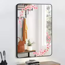 1PC Creative floral window stickers with cute peach blossom patterns, suitable for decorating living rooms, bedrooms, home furni