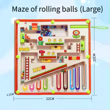 Children's Magnetic Maze Walking Bead Drawing Board Focuses on Stroke, Logical Thinking, Early Education and Puzzle Toys