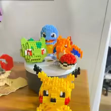Pokemon Small Blocks Nanoblock Charizard Kyogre Groudon Rayquaza Model Education Graphics Toys for Kids Birthday Gift Toys