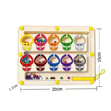 Children's Magnetic Maze Walking Bead Drawing Board Focuses on Stroke, Logical Thinking, Early Education and Puzzle Toys