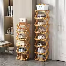 Multi-Layer Foldable Shelf for Small Dormitories Entrance Narrow Storage Rack Household Simple Organization Shoe Rack
